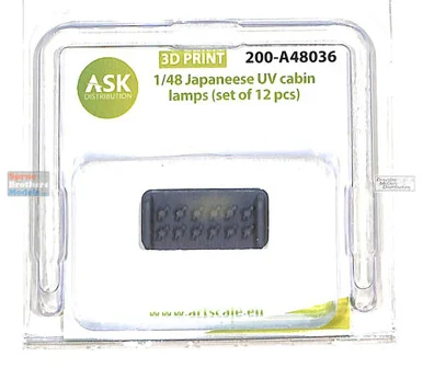 ASKA48036 1:48 ASK/Art Scale Japanese UV Cabin Lamps Set (10 pcs) - ArtScale