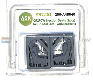 ASKA48040 1:48 ASK/Art Scale GRU-7A Ejection Seat Set with Seatbelts for F-14A F-14B Late