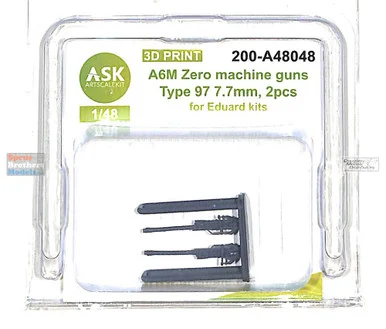 ASKA48048 1:48 ASK/Art Scale A6M Zero Machine Guns Type 97 7.7mm (2 pcs) (EDU kit) - ArtScale