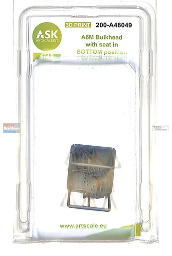ASKA48049 1:48 ASK/Art Scale A6M Zero Bulkhead with Seat in Bottom Position (FNM kit) - ArtScale