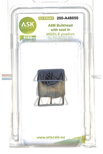 ASKA48050 1:48 ASK/Art Scale A6M Zero Bulkhead with Seat in Middle Position (FNM kit) - ArtScale