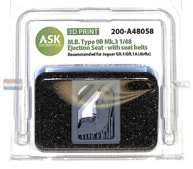 ASKA48058 1:48 ASK/Art Scale MB Type 9B Mk.3 Ejection Seat with Seatbelts for Jaguar GR.1/1A (AFX kit) - ArtScale