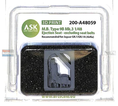 ASKA48059 1:48 ASK/Art Scale MB Type 9B Mk.3 Ejection Seat without Seatbelts for Jaguar GR.1/1A (AFX kit) - ArtScale