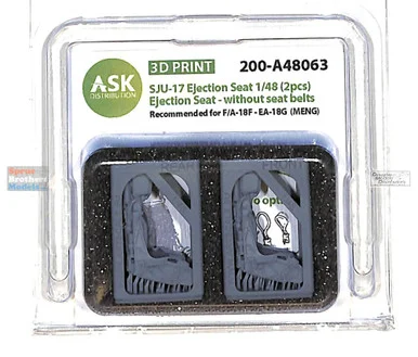 ASKA48063 1:48 ASK/Art Scale SJU-17 Ejection Seats without Seatbelts for F-18F Super Hornet EA-18G Growler (MNG kit)
