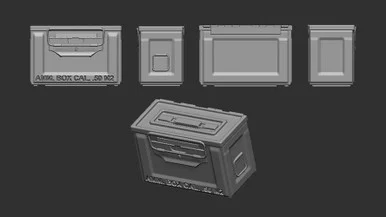 1/72 Art Scale Ammo Box Cal. .50 M2 - 12 pc. of US ammunition boxes for a 12.7 machine gun