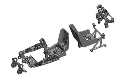1/72 Art Scale Messerschmitt Me 410A Cockpit detail set for Airfix kit