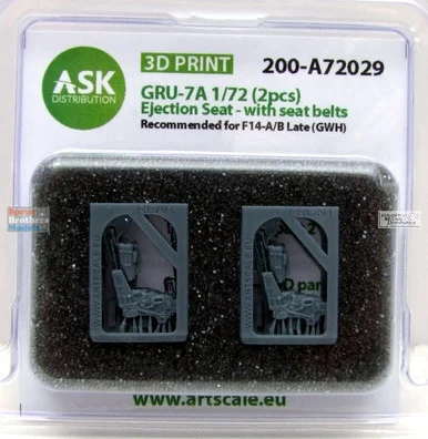 ASKA72029 1:72 ASK/Art Scale GRU-7A Ejection Seats with Seatbelts [for F-14A F-14B Late Tomcat] (GWH kit)