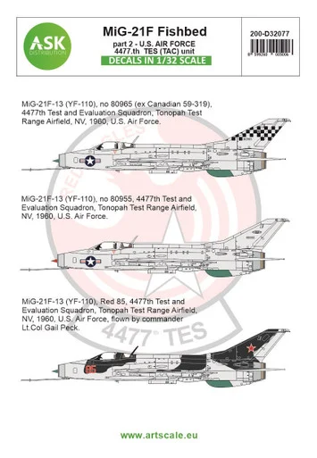 1/32 Art Scale MiG-21F-13 Fishbed part 2 - US Air Force TES (TAC) unit