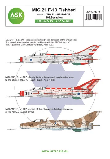 1/32 Art Scale MiG-21F-13 Fishbed part 4 - Izraeli Air Force,101. Squadron