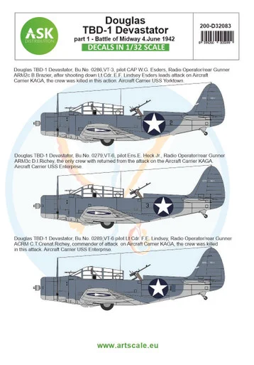 1/32 Art Scale Douglas TBD-1 Devastator part 1 - Battle of Midway 4. June 1942