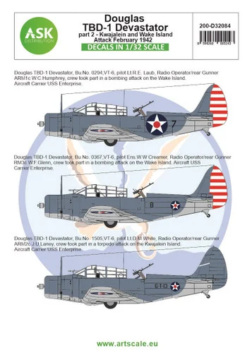 1/32 Art Scale Douglas TBD-1 Devastator part 2 - Kwajalein and Wake Island Attack, February 1942