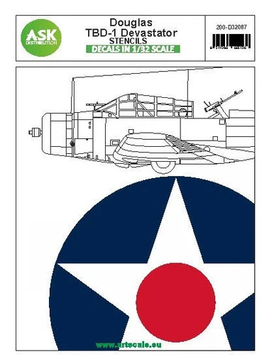 1/32 Art Scale Douglas TBD-1 Devastator - STENCILS