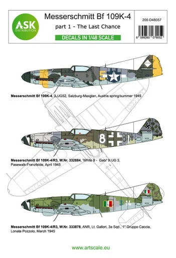 1/48 Art Scale Messerschmitt Bf 109K-4 part 1 - The last chance, captured birds