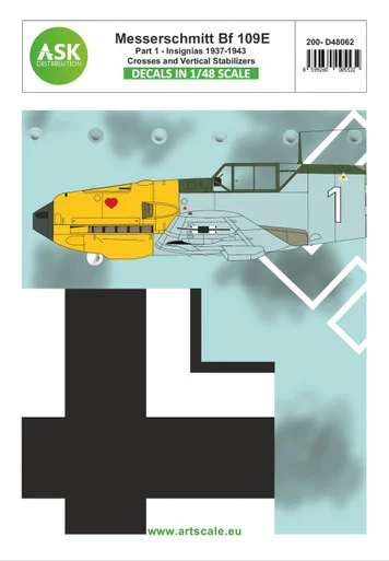 1/48 Art Scale Bf 109E part 1 - Insignias, Crosses and Vertical Stabilizers 1937 - 1943