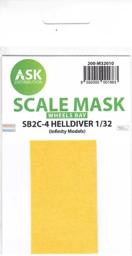 ASKM32010 1:32 ASK/Art Scale Mask - SB2C-4 Helldiver Wheel Bays (INF kit)