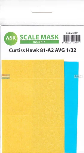 ASKM32011 1:32 ASK/Art Scale Mask - Curtiss Hawk 81-A2 AVG Insignia (GWH kit)