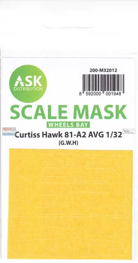 ASKM32012 1:32 ASK/Art Scale Mask - Curtiss Hawk 81-A2 AVG Wheel Bays (GWH kit)