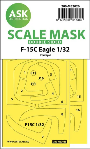 1/32 Art Scale F-15C Eagle double-sided express masks for Tamiya