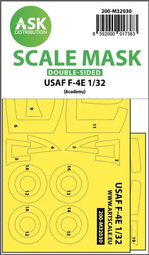 1/32 Art Scale USAF F-4E Phantom Viet-Nam war double-sided mask for Academy