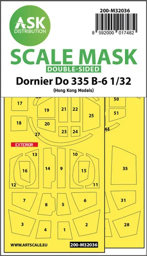 1/32 Art Scale Dornier Do 335B-6 double-sided mask for HK Models