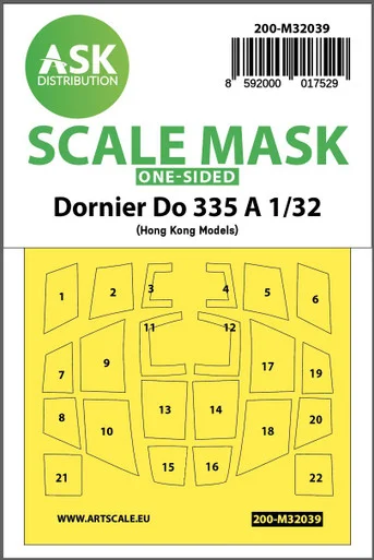 1/32 Art Scale Dornier Do 335A one-sided mask for HK Models