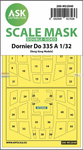 ASKM32040 1:32 ASK/Art Scale Double-Sided Mask - Do335A (HKM kit)