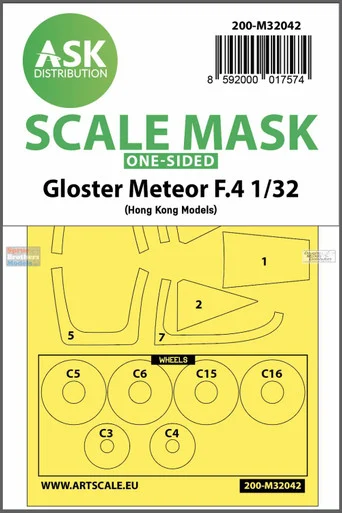 ASKM32042 1:32 ASK/Art Scale Mask - Meteor F.4 (HKM kit)