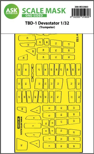 1/32 Art Scale TBD-1 Devastator one-sided express fit mask for Trumpeter
