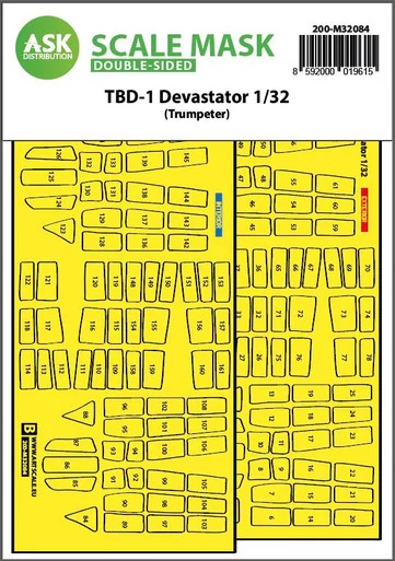 1/32 Art Scale TBD-1 Devastator double-sided express fit mask for Trumpeter