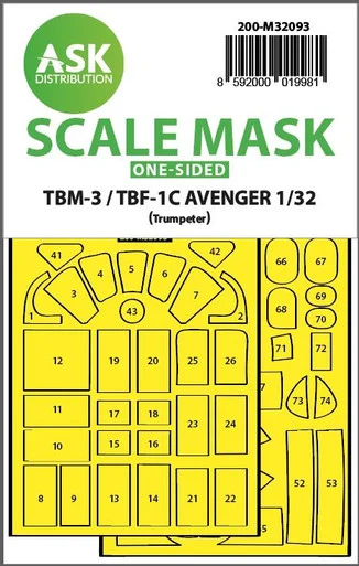 1/32 Art Scale TBM-3/TBF-1C one-sided express fit mask for Trumpeter