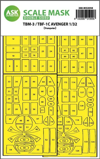 1/32 Art Scale TBM-3/TBF-1C double-sided express fit mask for Trumpeter