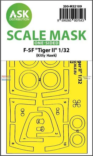 ASKM32109 1:32 ASK/Art Scale Mask - F-5F Tiger II (ZIM kit)