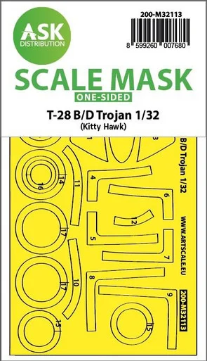 1/32 Art Scale 28-B/D Trojan one-sided express fit mask for Kitty Hawk