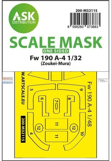 ASKM32115 1:32 ASK/Art Scale Mask - Fw190A-4 (ZKM kit)