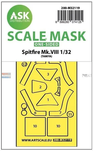 ASKM32119 1:32 ASK/Art Scale Mask - Spitfire Mk.III (TAM kit)