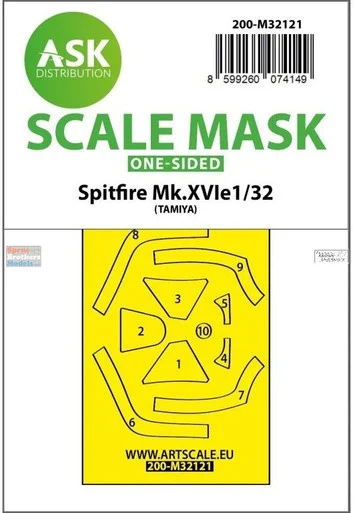 ASKM32121 1:32 ASK/Art Scale Mask - Spitfire Mk.XVIe (TAM kit)