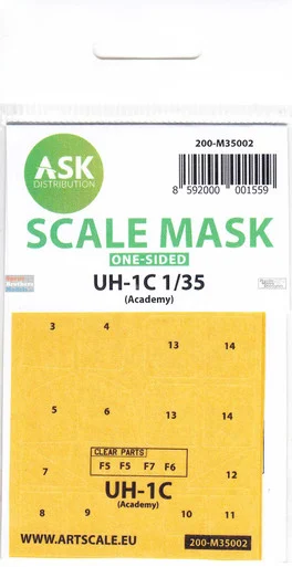 ASKM35002 1:35 ASK/Art Scale Mask - UH-1C Huey (ACA kit)