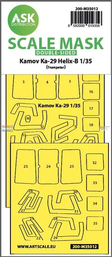 ASKM35012 1:35 ASK/Art Scale Double Sided Mask - Ka-29 Helix-B (TRP kit)