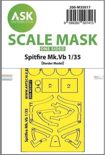 ASKM35017 1:35 ASK/Art Scale Mask - Spitfire Mk.Vb (BDM kit)
