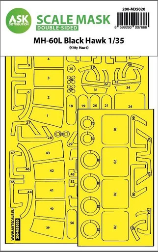 1/35 Art Scale MH-60L Black Hawk double-sided express fit painting mask for Kitty Hawk