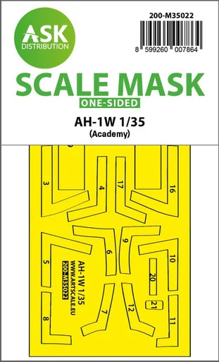 1/35 Art Scale AH-1W one-sided express fit painting mask for Academy