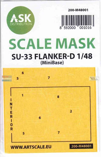 ASKM48001 1:48 ASK/Art Scale Mask - Su-33 Flanker-D (MNB kit)