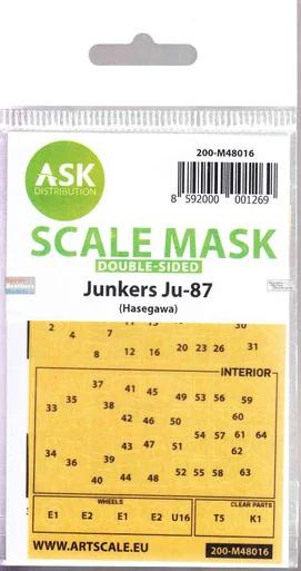 ASKM48016 1:48 ASK/Art Scale Mask - Ju87 Stuka Double-Sided (HAS kit)