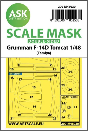1/48 Art Scale F-14D double-sided painting mask for Tamiya