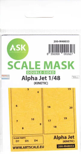 ASKM48033 1:48 ASK/Art Scale Mask [Double Sided] - Alpha Jet (KIN kit)