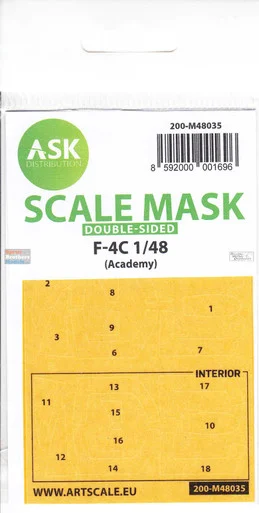 ASKM48035 1:48 ASK/Art Scale Mask [Double Sided] - F-4C Phantom II (ACA kit)