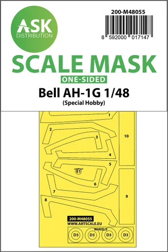 1/48 Art Scale Bell AH-1G one-sided express mask for Special Hobby