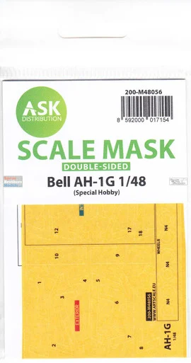 ASKM48056 1:48 ASK/Art Scale Mask [Double Sided] - AH-1G Cobra (SPH kit)