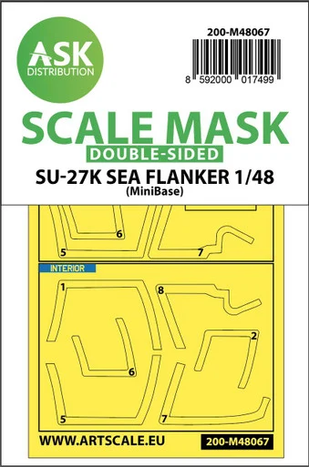 1/48 Art Scale Su-27K Sea Flanker double-sided express mask for Minibase