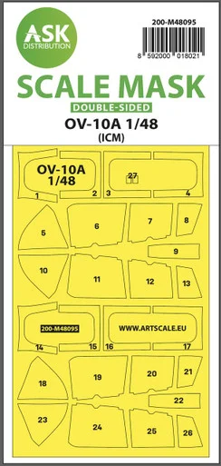1/48 Art Scale OV-10A double-sided mask self-adhesive pre-cutted for ICM